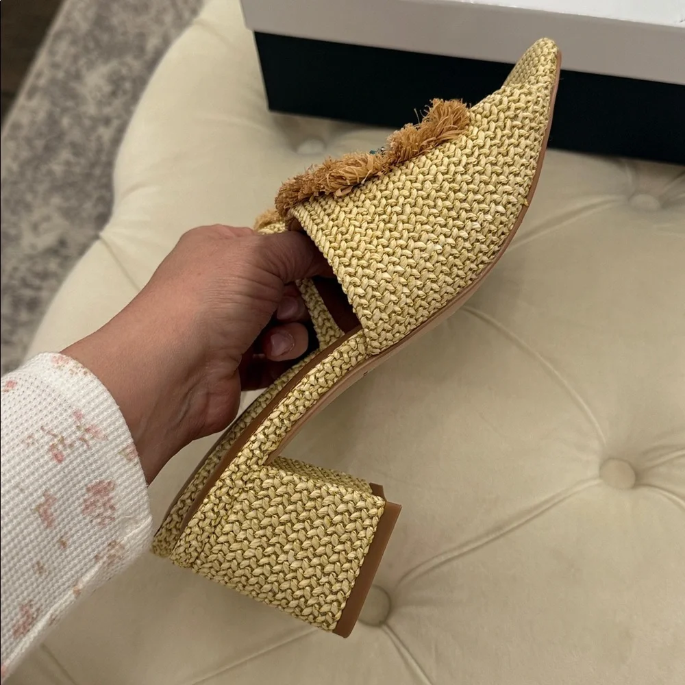 Kurt Geiger NWT Olive & Beige Block Heel Women’s Occasion Shoes Size 8 - Picture 6 of 14